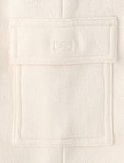 Toddler Garment Dyed Premium Fleece Wide Leg Cargo Lounge Pants