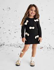 Baby And Toddler Girls Bow Sweater Dress