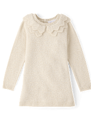 Baby And Toddler Girls Scalloped Sweater Dress
