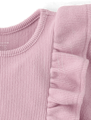 Baby And Toddler Girls Plush Winter Waffle Thermal Babydoll Dress