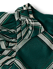 Toddler Girls Matching Family Plaid Satin Fit And Flare Dress