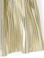 Toddler Girls Metallic Pleated Skirt