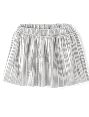 Toddler Girls Metallic Pleated Skirt