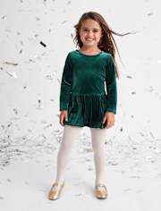 Baby And Toddler Girls Velour Bubble Dress