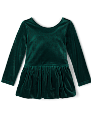 Baby And Toddler Girls Velour Bubble Dress