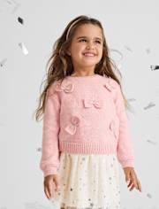 Pull à nœud pour petite fille