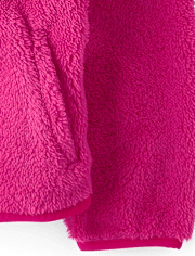 Toddler Girls Heavyweight Sherpa Zip Up Jacket