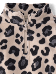 Toddler Girls Print Microfleece Half Zip Pullover