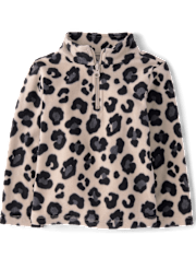 Toddler Girls Print Microfleece Half Zip Pullover