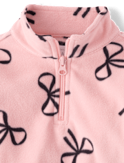 Toddler Girls Print Microfleece Half Zip Pullover