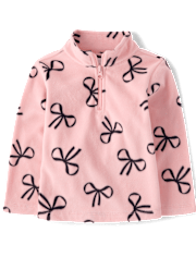 Toddler Girls Print Microfleece Half Zip Pullover