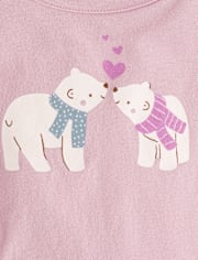Toddler Girls Polar Bear Top 3-Pack