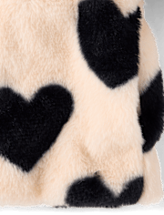 Toddler Girls Heart Faux Fur Coat