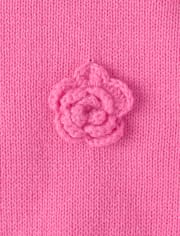 Toddler Girls 3D Rosette Sweater