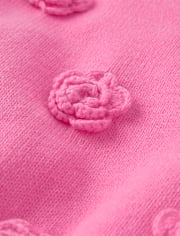 Toddler Girls 3D Rosette Sweater
