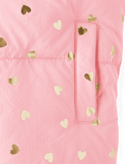 Toddler Girls Print Microfleece Lined Puffer Jacket