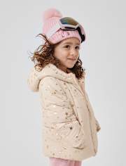 Toddler Girls Print Microfleece Lined Puffer Jacket