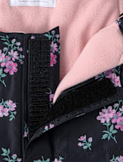 Toddler Girls Print Snow Overalls