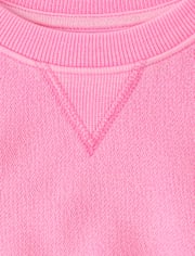 Toddler Girls Garment Dyed Premium Fleece Sweatshirt