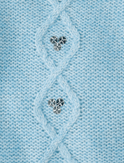 Toddler Girls Sequin Cable Knit Super Soft Sweater
