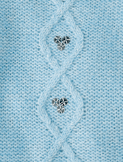 Pull super doux en maille torsadée à paillettes pour petite fille