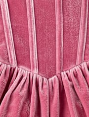 Girls Velour Corset Dress