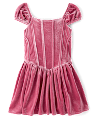 Girls Velour Corset Dress