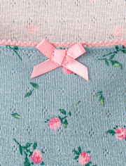 Girls Floral Pointelle Top