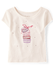 Girls Embellished Graphic Baby Tee