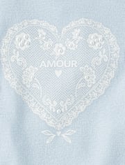 Girls Embellished Graphic Baby Tee