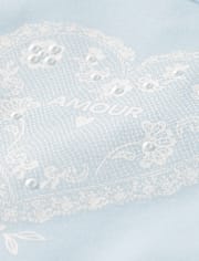 Girls Embellished Graphic Baby Tee