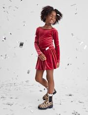 Girls Velour Bubble Dress