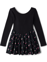 Girls Floral V-Waist Dress