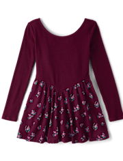 Girls Floral V-Waist Dress
