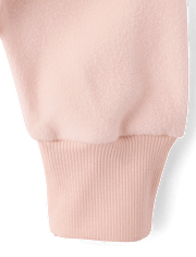 Girls Contrast Microfleece Zip Up Jacket