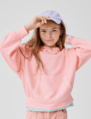 Sweat à capuche en polaire de qualité supérieure teint en pièce pour enfants