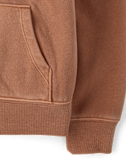 Sweat à capuche en polaire de qualité supérieure teint en pièce pour enfants