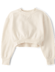 Girls Garment Dyed Premium Fleece Sweatshirt