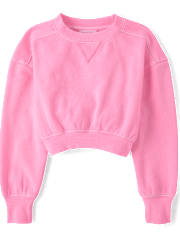 Girls Garment Dyed Premium Fleece Sweatshirt