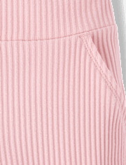 Girls Plush Rib Jogger Pants