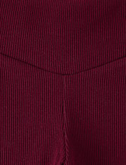 Girls Sueded Rib Flare Leggings
