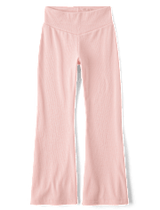 Girls Sueded Rib Flare Leggings