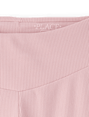 Girls Sueded Rib Flare Leggings