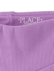 Girls Sueded Rib Flare Leggings