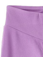 Girls Sueded Rib Flare Leggings