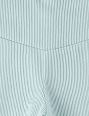 Girls Sueded Rib Flare Leggings