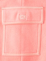 Kids Garment Dyed Premium Fleece Wide Leg Cargo Lounge Pants