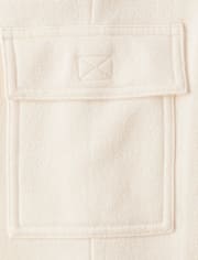 Kids Garment Dyed Premium Fleece Wide Leg Cargo Lounge Pants