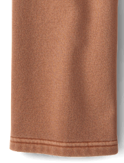 Kids Garment Dyed Premium Fleece Wide Leg Cargo Lounge Pants