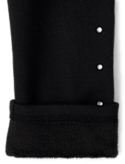 Girls Studded Winter Warm Leggings